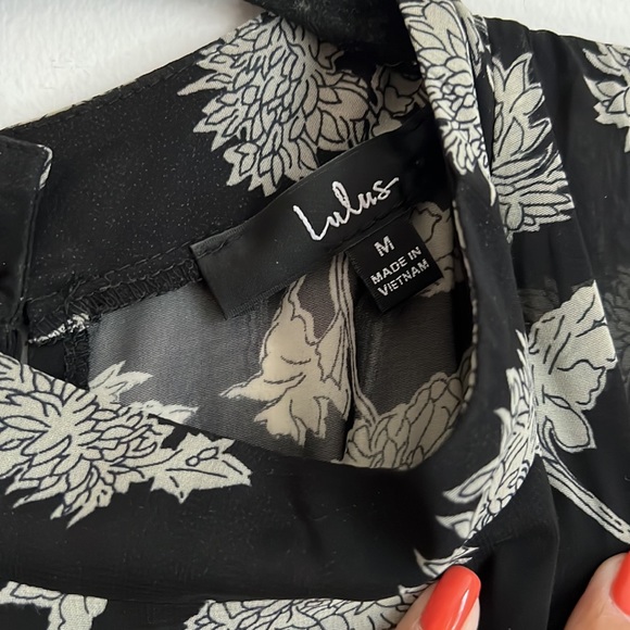 Lulus Floral Dressed Up Black Floral Print Midi Dress - Picture 7 of 9